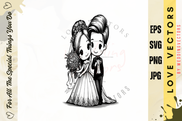 C4604: Modern Love Vectors for Wedding Design