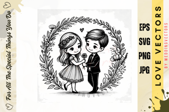 C4828: Capturing Matrimonial Elegance in Vector Form