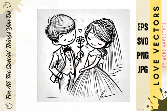Elegant Couple-Themed Illustration - C461: A Designer's Guide