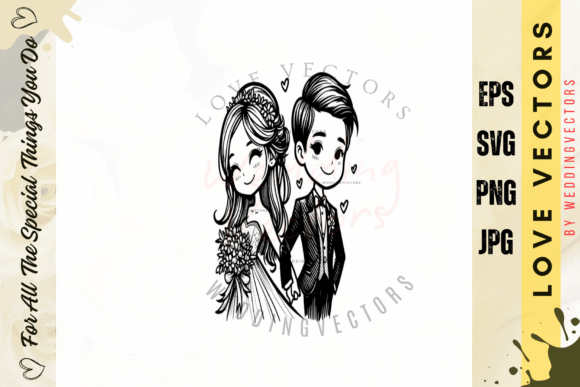 Romance in Every Stroke: C4307 Wedding Vectors Unveiled
