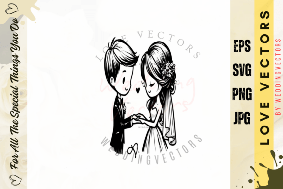 Unveiling the Timeless Allure of Wedding Couple and Love Vectors - C4573