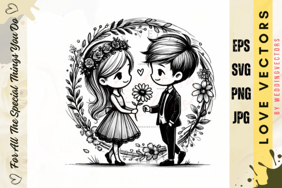 Wedding Couple and Love Vectors: A Designer's Asset