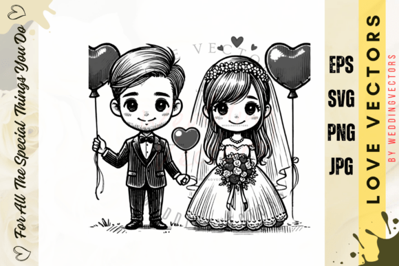 Wedding Couple and Love Vectors - C4291: A Designer's Guide to Romance