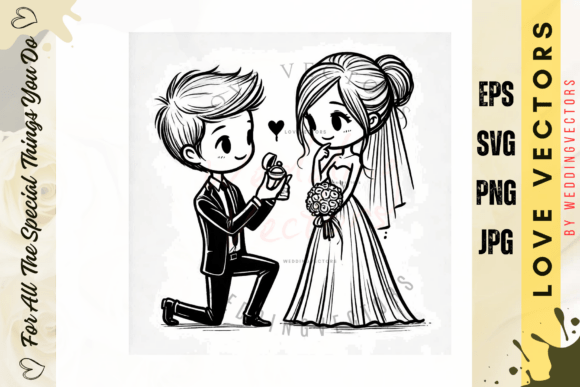 Wedding Couple and Love Vectors - C4518: A Modern Design Asset