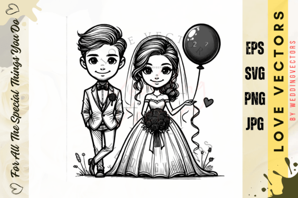 Wedding Couple and Love Vectors - C4572: A Designer's Guide