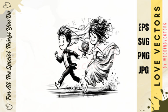 Wedding Couple and Love Vectors - C4596: A Visual Story of Romance