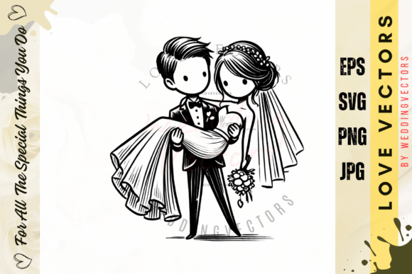 Wedding Couple and Love Vectors - C4605: Elevate Your Designs
