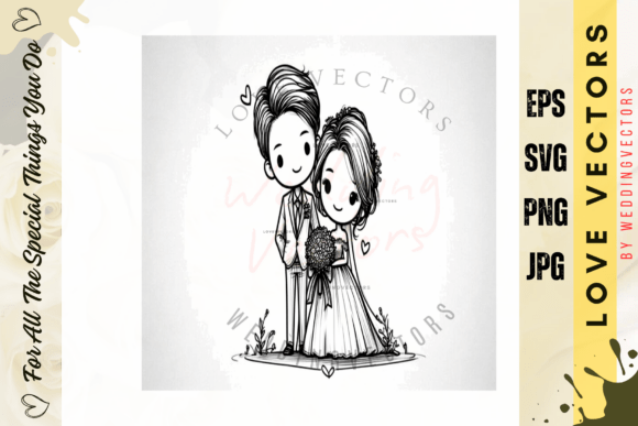 Wedding Couple and Love Vectors: C4635 Unpacked