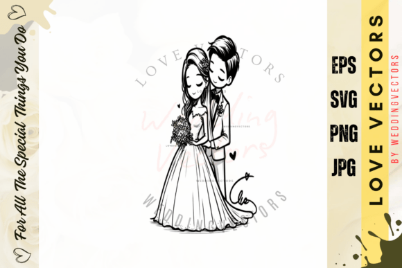 Wedding Couple and Love Vectors - C4755: A Designer's Guide