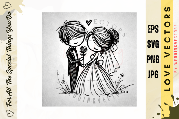 Wedding Couple and Love Vectors - C483: Capturing Timeless Romance