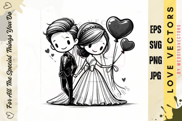 Wedding Couple and Love Vectors - C4919: A Designer's Guide to Elegance