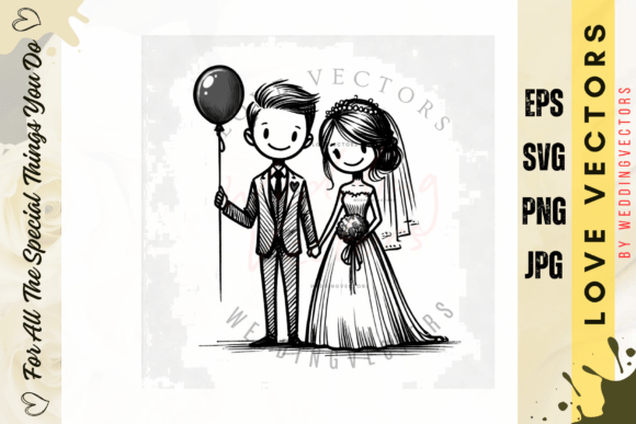 Wedding Couple and Love Vectors: Capturing Wedded Bliss