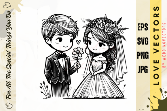 Wedding Couple and Love Vectors: Crafting Timeless Romance with C451